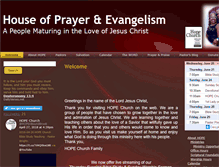 Tablet Screenshot of hope-church.net